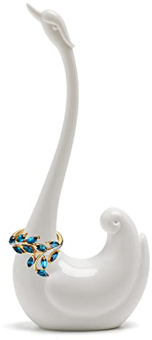 Schwanen-Ringhalter, Schmuck-Organizer, Ringständer, für Schmuck und Ringe, Verlobungsringe und Eheringe