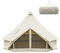 KingCamp Khan Camping Glockenzelt 4m Oversize Raum alle Baumwolle Heavy Duty wasserdicht Luxus Outdoor Pyramidenzelt/für 4-8 Person Familie Outdoor in Allen Jahreszeiten Baumwolle Campingzelt