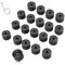 Taicols Lot de 20 Capuchon De Couvercle De Boulon D'écrou De Roue 17mm avec Outil de Retrait