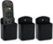 VACONICO 3 Pcs Wall Remote Control Holders, TV Remote Holder, Self Adhesive Marker Holder Wall Mount Pen Holders Storage Organizer for Home Office School (Black)