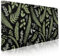 Black Green Plant Flowers Mouse Pad XXL Tropical Fern Botanical Leaves Extended Desk Mat 90X40cm Non-Slip Rubber Base Stitched Edge Large Mousepad for Gaming Laptop Computer Desktop 35.4×15.7 Inch
