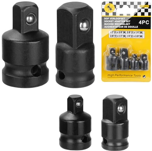 OUMUIK stecknuss adapter enthalten 3/8 auf 1/2, 1/4 auf 3/8, 3/8 auf 1/4, 1/2 auf 3/8 Zoll Schlagschrauber-Adapter, Winkeladapter Stecknuss SteckschlüSsel-Adapter