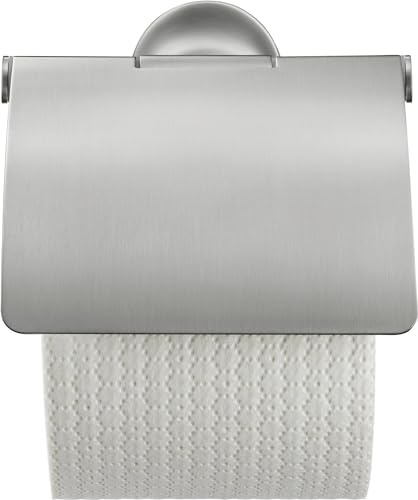 Duravit Starck T Papierrollenhalter, mit Deckel, 0099407000, Farbe: Edelstahl Gebürstet