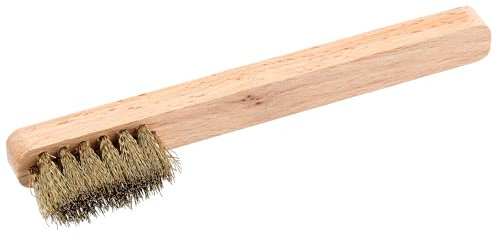 Promat Spark Plug Brush with Wooden Handle, Brass Wire