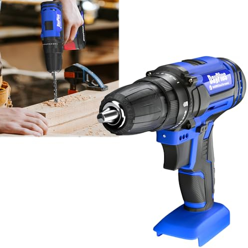 Akku Schlagbohrmaschine Akku-Bohrschrauber 21V Akkuschrauber 2-Gang Akkubohrer, 45N.m Schlagbohrschrauber, 25+1 Drehmomentstufen, Akku Bohrmaschine Schrauber für Haus DIY, Blau(Enthält keine Batterie)