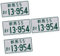 GLEAVI 4 Stück Japanische Nummernschilddekoration Zeichen Zahlen Japanisches Kennzeichen Retro-zustandsnummer-Tags Retro-kommode Metalldekor LKW Lanyard Automatisch Aluminiumlegierung
