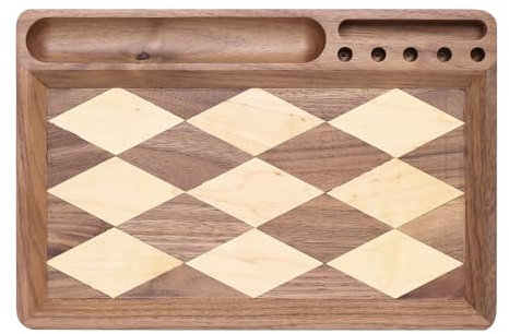 HEYSONG Bandeja de empalme hecha a mano de nogal negro y haya HSCH0037