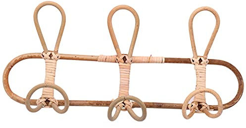 Tsudoku Rotin Mur Crochets Enfants VêTements Organisateur Rack VêTements Chapeau Suspendu Crochet Rotin Cintre Enfants Chambre DéCor Cintre