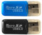 Micro SD Card Reader, Up to 128GB, USB Plug and Play, for Android & Windows Devices, Black