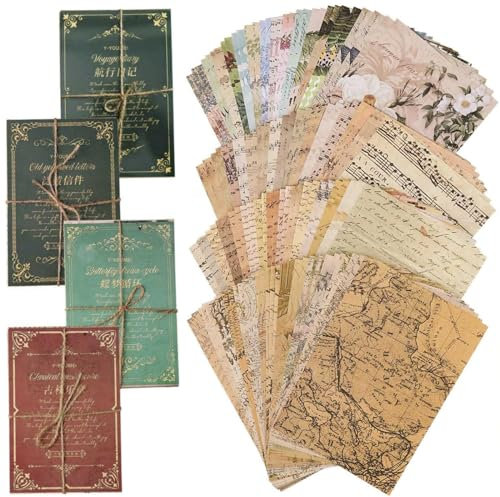 Scrapbook Paper, 4 Packs Vintage Pattern Paper for Decoupage Papers Sheet, Card Making, Journaling, Gift Wrapping | Scrapbook Accessories for Craft, Album, Collage