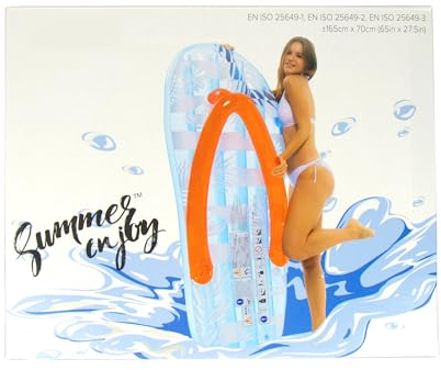LENTZ Luftmatratze Flip Flop | Länge 165 cm x Breite 70 cm | Sicherheitsventil | inkl. Reperaturkit