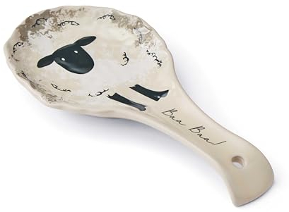Cooksmart British Designed Spoon Rest | Spoon Rests for All Type of Spoons | Kitchen Spoon Rest for All Types of Kitchens - Highland Sheep
