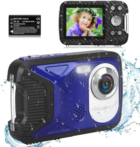 Waterproof Digital Camera HD 1080P 36MP Compact Digital Camera for Kids Point and Shoot Portable for Teens Students Boys Girls/recording/IPS large screen/strobe/USB charging