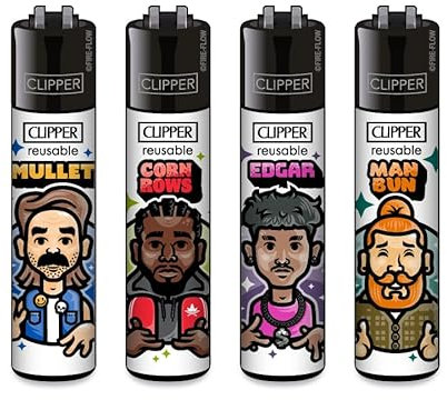 Clipper - Juego de 4 mecheros (corte de pelo)