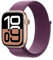 Apple Watch Series 10 GPS 42 mm Smartwatch with Rose Gold Aluminium Case with Plum Sport Loop - One Size. Fitness Tracker, ECG App, Always-On Retina Display, Carbon Neutral