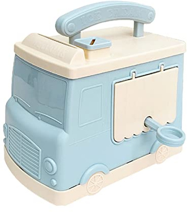 MARCBUSE Quadratische Spardosen mit Cartoon-Motiv, für Kinder, Auto-Form, Cartoon-Auto-Münze, PP, zum Sparen von Geld