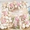 HILAVO Ballon Girlande Beige 132 Stück Rosa Lange Ballons als Schleifen Perlen Sand Weiß Apricot Party Helium Luftballon Girlande fur Mädchen Verlobung Hochzeit Babyparty Geburtstag Boho Party Deko