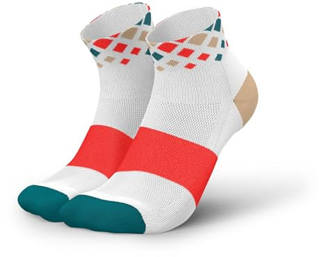 INCYLENCE Laufsocken kurz für Damen und Herren mit leichter Kompression,1 Paar (DE/NL/SE/PL, Numerisch, 43, 46, Regular, Regular, Crystals White Inferno)