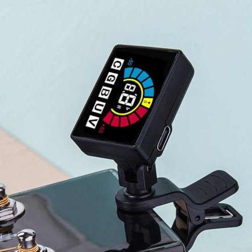 YUANGANG Guitar Tuner - Headstock Tuner - Clip On Tuner For Guitar - Color Screen - Great For Acoustic Guitars & Electric Guitars - Quick & Accurate Tuning