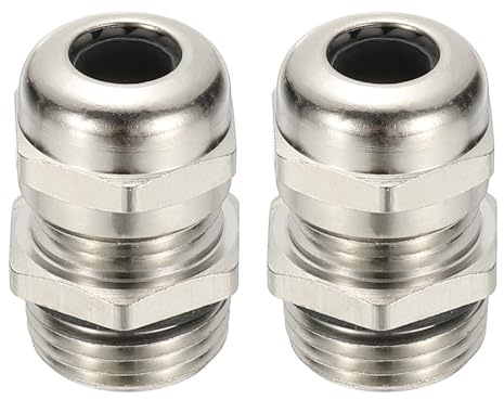 PATIKIL Waterproof Electrical Cable Glands, M16 2 Pcs 4-8mm Nickel-Plated Brass Cord Grip Electric Wire Connector Wire Protector for Outdoor Cable Box Enclosure Junction Box