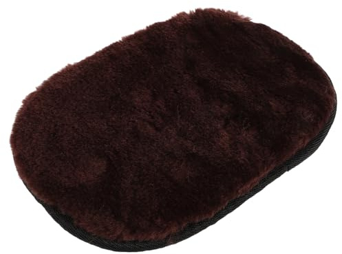 NIYANGLE Large Faux Shearling Shoe Shining Glove for Leather Shoes and Boots Soft Polishing and Dust Absorbing Pad Gentle Leather Care and Cleaning and Car Interiors