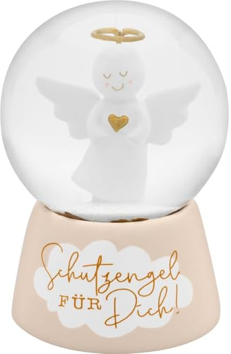 Sheepworld Traumkugel Motiv Engel | Schneekugel, Glas, Höhe 6,5 cm, Polyresin, Motivdruck | Geschenk zu Weihnachten, Silvester, Adventskalender | 75168