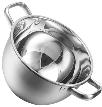 SUPVOX Pot Cuisine en Acier Inoxydable pour Soupe, Résistant la Rouille Conduction Rapide Chaleur, Design Unique, pour Pique-niques et Cuisson à Domicile