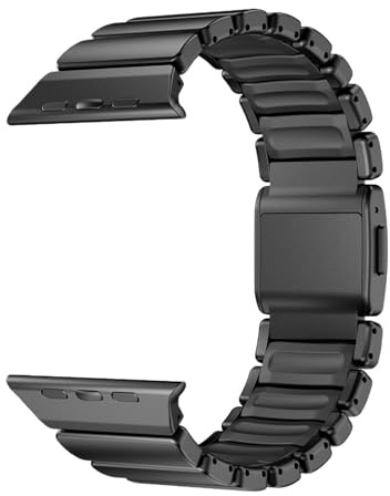 Generisch Silikonarmband, for Uhr Ultra 3/2/1 49 mm S11 46 Magnetband, for Serie 10 9 8 7 SE3 44/45 Armband(Black Black,44mm 45mm 49mm)