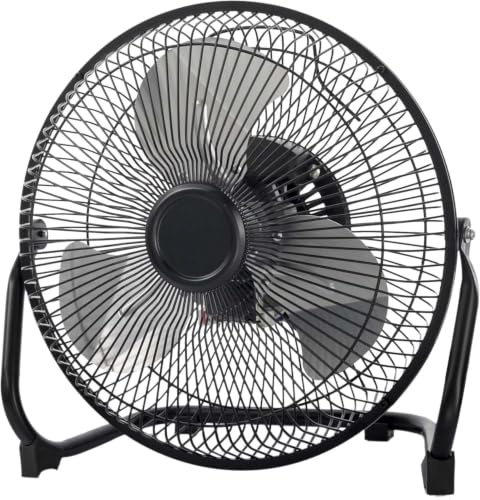BomKra 9 Inch High Velocity Floor Fan, 3-Speed Portable Metal Fan with 360-Degree Tilt, Wall Mount, Quiet Small Table Fan for Home, Office, Bedroom