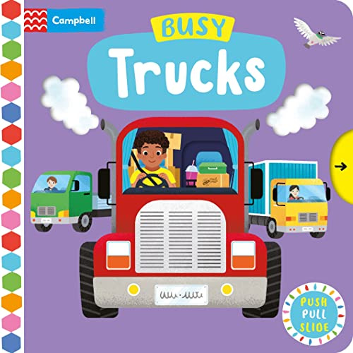 Busy Trucks: A Push, Pull, Slide Book (Campbell Busy Books, 54)