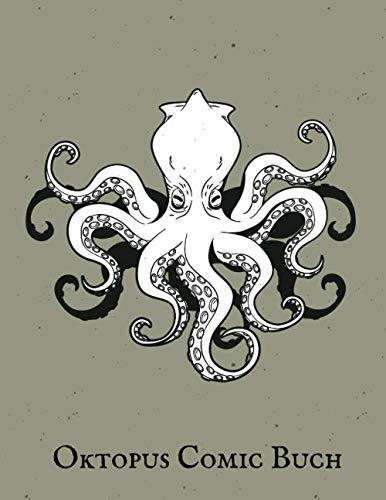 Oktopus Comic Buch: Blanko Rastern Leer Comic Heft für Entwicklung der Phantasie - Perfektes Geschenk