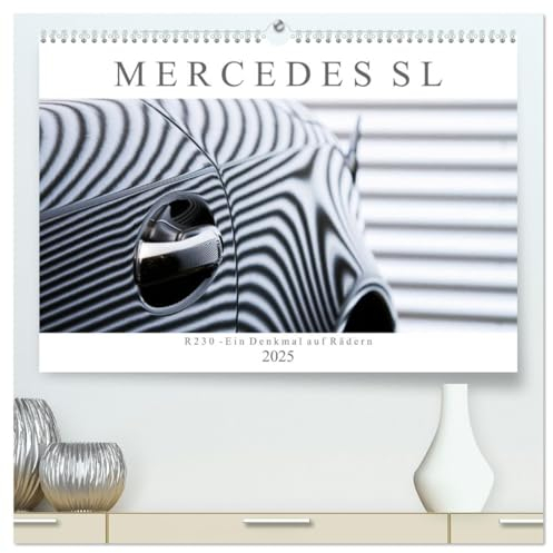 Mercedes SL R230 - Ein Denkmal auf Rädern (hochwertiger Premium Wandkalender 2025 DIN A2 quer), Kunstdruck in Hochglanz