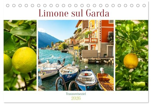 Limone sul Garda - Traumreiseziel (Tischkalender 2026 DIN A5 quer), CALVENDO Monatskalender: Am Westufer des Gardasees liegt das charmante Örtchen Limone. (CALVENDO Orte)