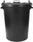 110L Black Plastic Bin Metal Handles Storage Bin Animal Feed Rubbish Indoor Outdoor