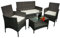Avanti Trendstore - Andria - Lounge-Set für Garten in Polyrattan, Taupe