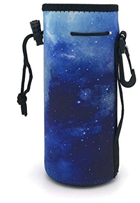 Wommty Neoprene 20Oz Insulated Water Drink Bottle Cooler Bottle Carrier Cover Sleeve Tote Bag with Carrying Handle and Plastic Backpack Hook for Outdoor Activities (Blue Sky)