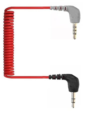 3.5mm TRS to TRRS Microphone Patch Cable Mic Cord Compatible with iPhone, Smartphone, Tablets for Rode SC7, VideoMic, VideoMicro Go, BOYA & Other External Mic (Please Read Details/Instruction Below)