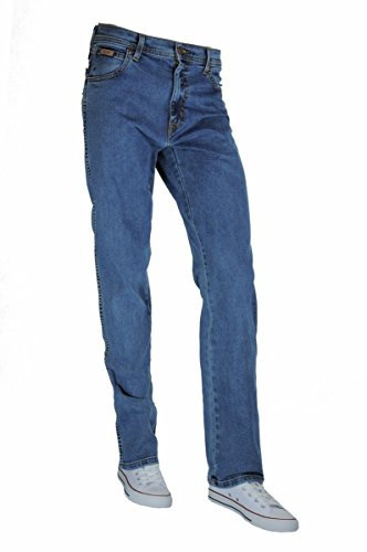 Wrangler Herren Texas Black Overdye Jeans, Blau (Darkstone 009), 48W x 34L