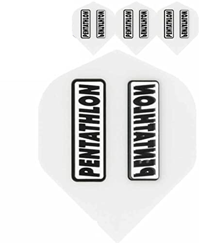abcdarts Unisex – Erwachsene Pentathlon Classic Dart Flights, Weiß, Klassische EU