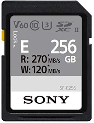 Sony 256GB SF-E Series UHS-II U3 V60 Sdhxc Digital Memory Card - Read 270MB/S Write 120MB/S SFE256, SF-E256