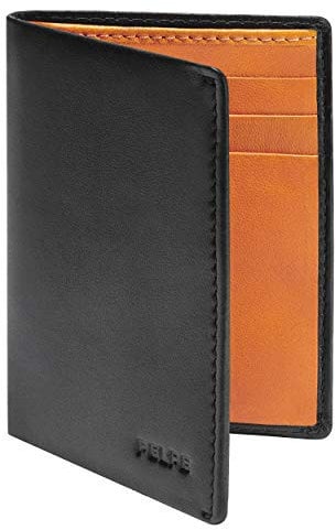 PELPE Portafoglio uomo slim - 100% pelle - piccolo, sottile - Porta soldi e carte di credito - Portacarte compatto