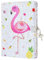 WERNNSAI Flamingo Sequins Notebook - Reversible Journals Unique Gift for Adults Girls Travel School Office A5 Secret Diary Notebooks with Locks and Keys