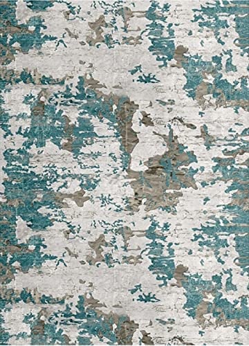 Mani Textile - Tappeto moderno, colore: blu, dimensioni: 80 x 150 cm