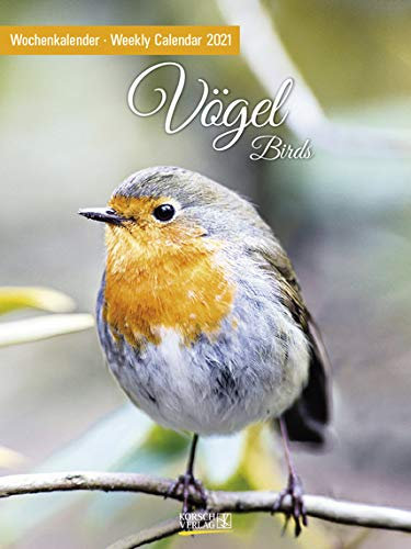 Wochenkalender Vögel - Kalender 2021 - Korsch-Verlag - Foto-Wochenkalender mit Platz zum Eintragen - 23,8 cm x 31,8 cm