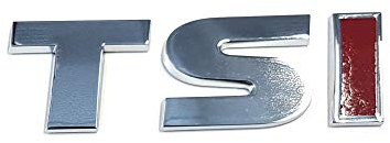 Volkswagen 5K0853675MGQF Original VW Schriftzug TSI Emblem Logo Aufkleber chrom glänzend, mit rotem I