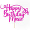 Cakeshop Personalisierte Happy Birthday Glitzer Kuchen Deko Angepasste Farbe jeder Name & jedes Alter Kuchen Dekoration für Geburtstag Party (Hellrosa)