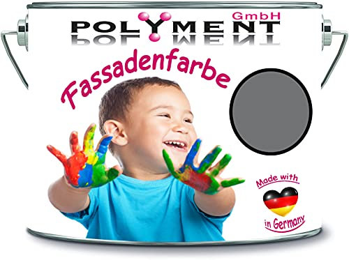 5 Liter hochwertige Silikonharz Fassadenfarbe Sockelfarbe RAL-Farbtonkarte (RAL 7005 Mausgrau)
