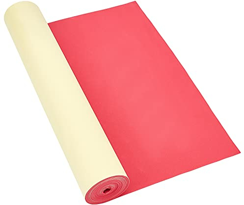 BENECREAT 30cm × 2 m Rouleau de Mousse EVA Auto-Adhésif Rouge de 1mm D'Épaisseur pour la Protection des Meubles, Combler les Lacunes, Costumes et Autres Projets D'Artisanat