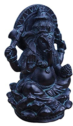 Asiens Buddhistisch Terrarium Deko Aquarium Dekoration Klein Ornament Fischbecken Décor Figur Statue Skulptur Zubehör Geschenk Dekor Dekofigur (Ganesh)