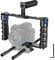 NEEWER Kit di montaggio per videocamera in lega di alluminio con due maniglie superiori, aste da 15 mm, compatibile con Sony A7S III,Sony A6600 Canon EOS R5 R6 DSLR Mirrorless Camera Nero-Blu